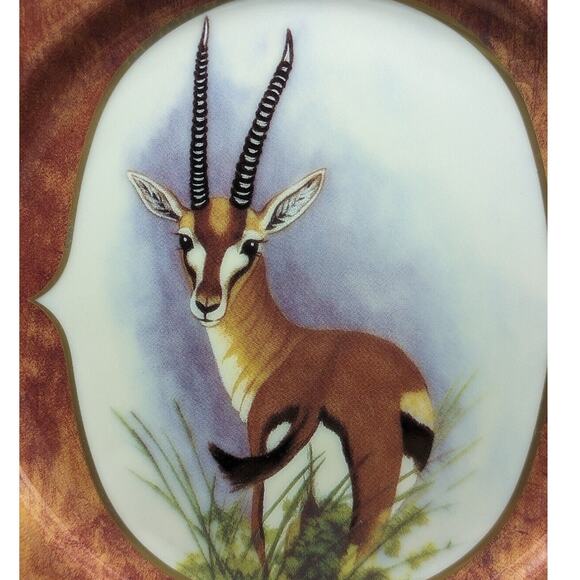 Lynn Chase Plate African Portraits Gazelle Luncheon Dinner 9 Inch Safari 1990s - Picture 2 of 10
